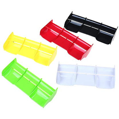 1:8 Scale RC Off-Road Car Rear Spoiler Plastic Tail Wing Accessories for 1/8 Model Off Road Buggy Drift Racing Truck Vehicle for HPI HSP (White) - color: White