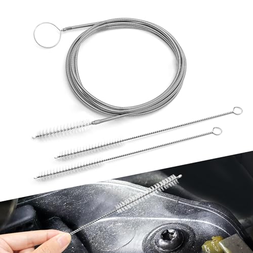 Auto Sunroof Drain Cleaning Tool, Car Cleaning Kit, 61 Inch Long Flexible Drain Brush Pipe Cleaners for Car, Vehicle Tube Brush Slim Drain Dredging Tool for Cars Sunroof Windshield Wiper Hole