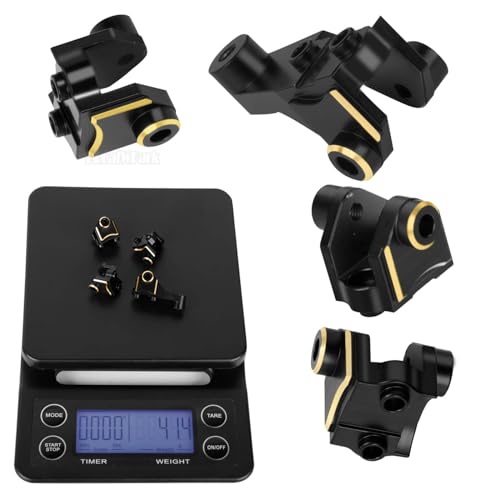RC Upgrades Part for 1/10 TRX4,ARRCat Brass Front & Rear Portal Axles,Diff Covers,Axle Mount,Caster Blocks C Hub Carrier,Inner & Outer Portal Cover Housing,Hex Hub w/Red Diff Covers,Black - color: Black (1 Set)