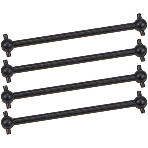 Front/Rear Center Driving Dogbone Shaft 08061 63MM #45 Steel Silver Iron Black for 1/10 RC Hobby Model Car HPI HSP,COJOYS,4PCS (Black)