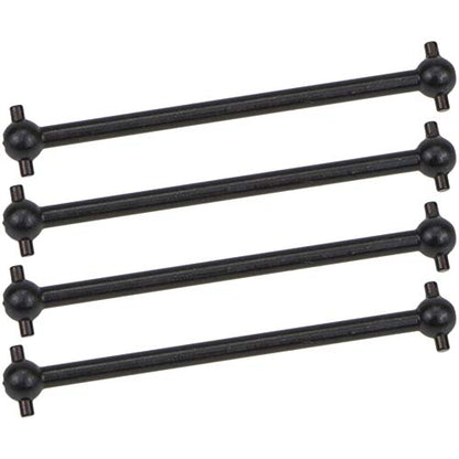 Front/Rear Center Driving Dogbone Shaft 08061 63MM #45 Steel Silver Iron Black for 1/10 RC Hobby Model Car HPI HSP,COJOYS,4PCS (Black)