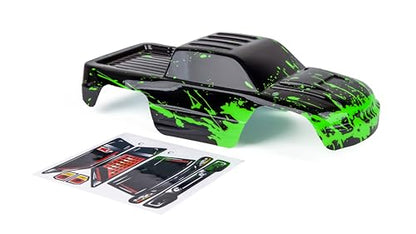 SummitLink Custom Body Compatible for 1/10 Scale RC Car or Truck (Truck not Included) (Muddy Green Over Black) - style: Muddy Green Over Black