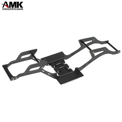 AMK Aluminum Alloy 1/10 Crawler Bumper Mount with Chassis Reinforcement Bar for LCG Frame Axial SCX10 Upgrades Element Enduro(Bumper Set) - color: Bumper Set