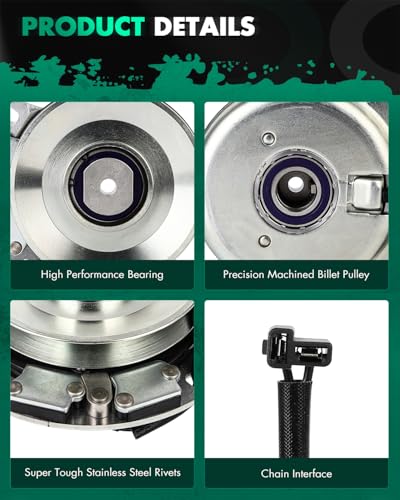 SCITOO New Electric Lawnmower, PTO Clutch Fit for Grasshopper: 388740 / for Woods: 388740 / for Warner: 5218-165, 5218-225 / for Stens: 255-865 | |for Warner 5218-165 5218-225 |for Stens 255-865 - style: 5218-5