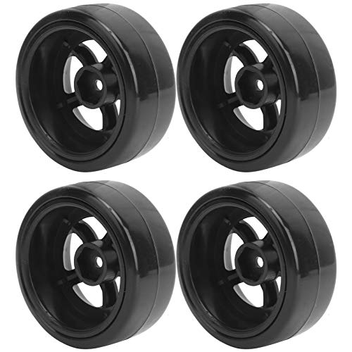RC Wheel Rim Tire, Wear‑Resistant 63mm RC Hard Plastic Tyres for RC 1/10 On-Road Racing Car and Drift Car for WPL D12 1/10 RC Car