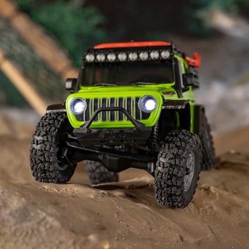 Axial SCX30 1/30 Jeep Wrangler JLU 4X4 RC Truck, RTR, Green | Brushed RC Rock Crawler, Battery & Charger Included, AXI-2261T1 - color: Green