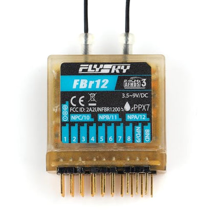 GoolRC Flysky FBr12 Receiver, 2.4GHz 12CH Waterproof Receiver AFHDS3 Dual Antennas Compatible with Flysky EL18 PL18 NB4 NB4 Pro NB4+ Radio Transmitter for RC Car and Boat