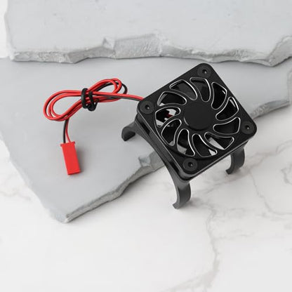 2Pin GPM High Speed Cooling Fan Compatible with TRAXAXAS Mini XRT BXL XS（108076-1） 36mm Black - color: Black