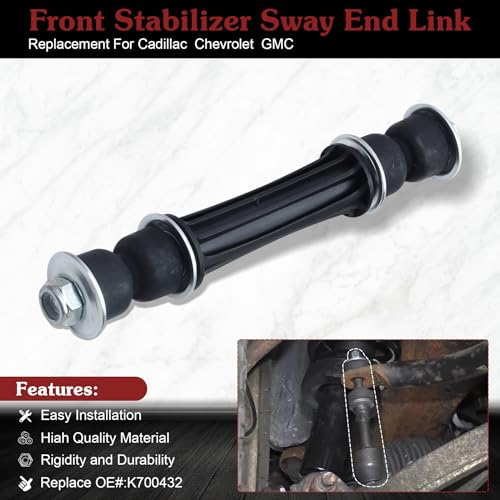 K700432 Front Sway Bar Link - Stop Clunking & Reduce SUV Body Roll | Compatible with 2004-2019 Cadillac Escalade ESV EXT 2007-2013 Chevy Avalanche 2004-2019 Tahoe GMC Yukon - color: 2*K700432, size: Sway Bar Link