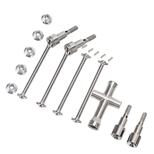 Generic RC Car Drive Shaft Front Rear Axle Dogbone Set Steel Heavy Duty with Large Smooth Angle for SCY 1 16 16103 16201 16101 16102 Pro RC Cars