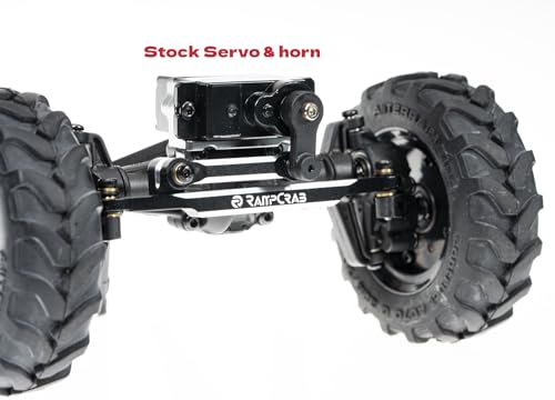 Brass Steering Links for FCX24, Steering Rod Tie Linkages Set for FMS FCX24, Fit for 1/24 RC Crawler Car FCX24 Power Wagon Butcher, Max Smasher Big Foot Monster Truck, K5 Blazer, Black - color: Black