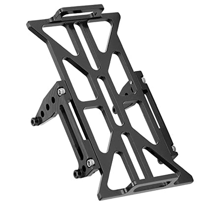 RC Car Battery Mounting Plate Aluminum Alloy Tray Compatible with Axial SCX24 90081 C10 1 24 Silver Color Easy Installation and Disassembly (Black) - color: Black