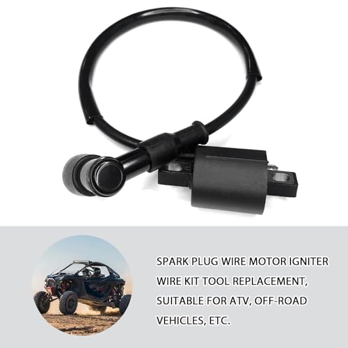 Ignition Coil for CG 50cc 90cc 110cc 125cc 150cc 200cc 250cc Engines, Spark Plug Wire Motor Ignitor Line Kit Tool Replacement for Moped Scooter ATV Quad Dirt Pit Bike Buggy Motorcycle Go Kart