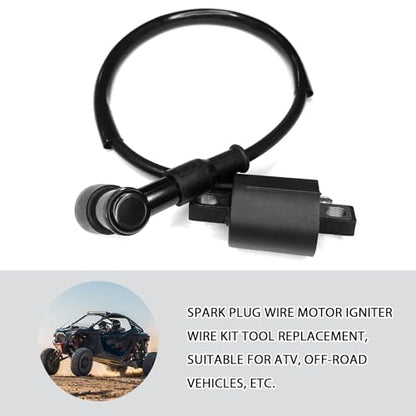 Ignition Coil for CG 50cc 90cc 110cc 125cc 150cc 200cc 250cc Engines, Spark Plug Wire Motor Ignitor Line Kit Tool Replacement for Moped Scooter ATV Quad Dirt Pit Bike Buggy Motorcycle Go Kart
