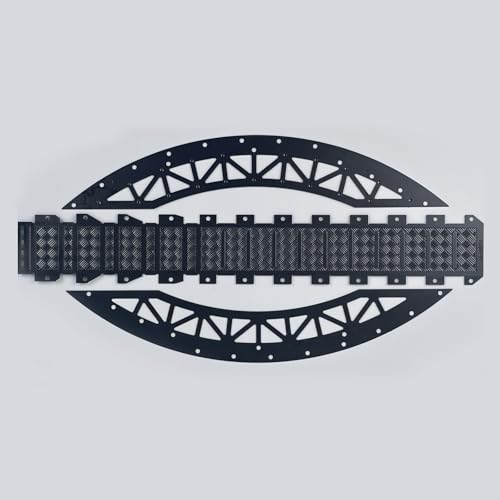 RC Crawler Bridge Obstacle, Stainless Steel DIY Assembly Ramp for 1/12 1/18 1/24 RC Crawler Course Accessories (Black Step Bridge) - style: Black Step Bridge