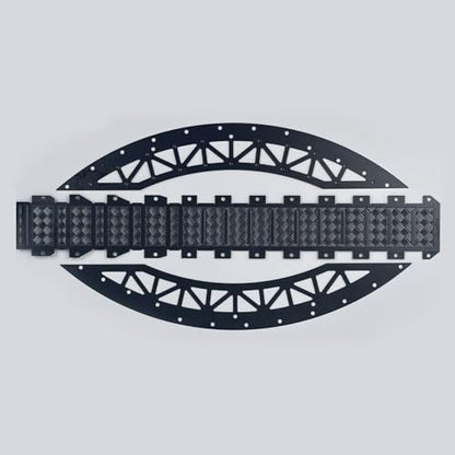 RC Crawler Bridge Obstacle, Stainless Steel DIY Assembly Ramp for 1/12 1/18 1/24 RC Crawler Course Accessories (Black Step Bridge) - style: Black Step Bridge