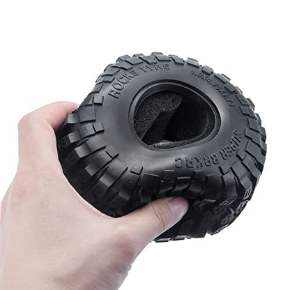 RC Rubber 1.9 Crawler Tires 120MM 4PCS Set for 1/10 Scale SCX10 D90 Wraith 90048 90018 RR10 RC Crawler Car