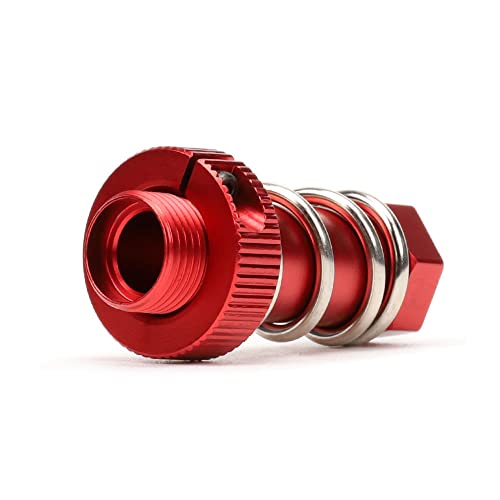 Aluminum Servo Saver Tube with Clamping Nut for Arrma 1/8 Kraton 6s Senton Talion Typhon 1/7 Infraction Mojave Upgrades Parts(Red) - color: Red