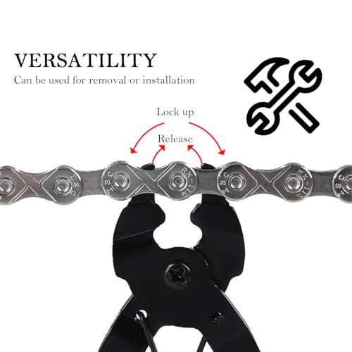 Bike Chain Tool,2-in-1 Two-Way Arc Snap Design Bicycle Chain Tool for Quick Dismantling & Installing,Multi-Function Master Link Pliers with Return Spring Fit for 6-12 Speed Chains