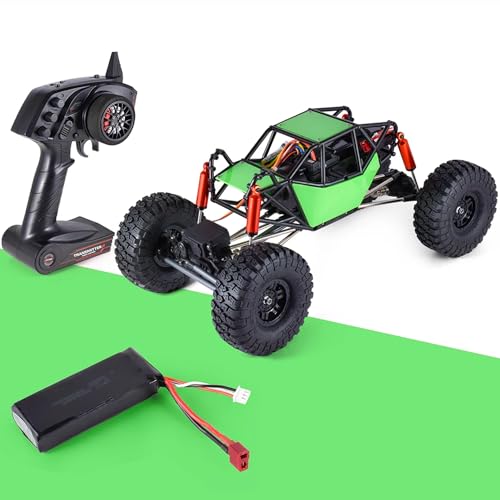 Hobby Remote Control 1/10 Rock Crawler 2.4G 4 * 4 RTR Electric Radio Off-Road Truck Hobby Grade Model for Ages 14+(Green) - color: Green