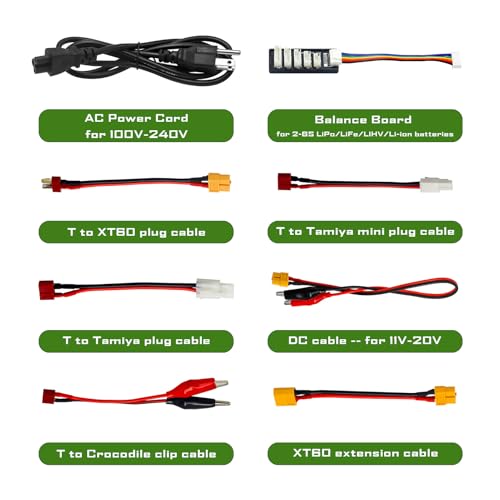 Lipo Battery Charger, 1S-6S RC Car Charger 150W Lipo Charger 10A Balance Charger Fast Charge Discharge Smart Charger for LiPo/Li-ion/Life Battery(1-6s) NiMH/NiCd (1-15s) RC Battery Charger