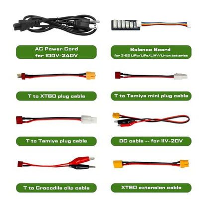 Lipo Battery Charger, 1S-6S RC Car Charger 150W Lipo Charger 10A Balance Charger Fast Charge Discharge Smart Charger for LiPo/Li-ion/Life Battery(1-6s) NiMH/NiCd (1-15s) RC Battery Charger