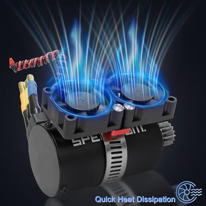 1/7 1/8 1/10 RC Cooling Fan Heat Sink with Adjustable Mount 35-43mm | for 1/7 1/8 1/10 RC Crawler Car 3660 3670 4074 4068 4274, 22000 RPM - style: Black B 30*30mm