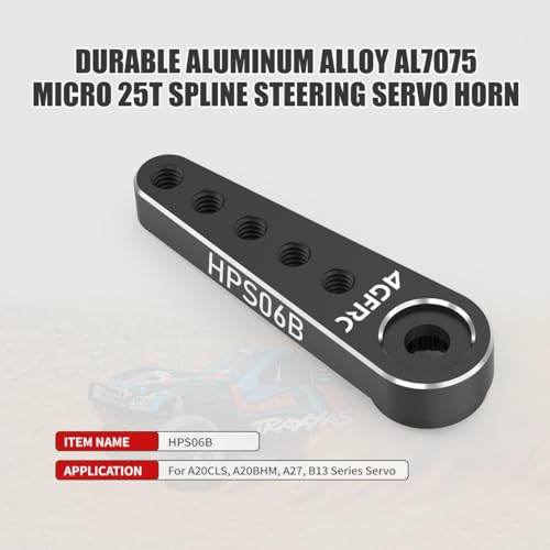 AGFRC 25T Extra Thick CNC Servo Horn for Micro RC (HPS06B) | Extra Thick Design for Higher Durability, Ideal for SCX24 1/24 Crawler, Fits AGFRC A20/A24/A27/B13 Series