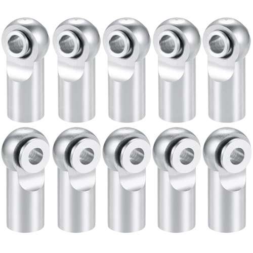 10pcs Metal Tie Rod End Balls M2.5 Ball Joint Head for RC Crawler Car Upgrade Parts (Silver) - color: Silver