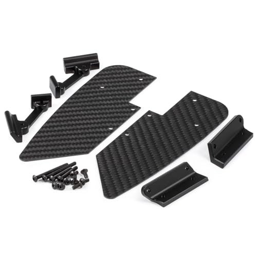 1/10 Carbon LCG Chassis Kit with Molded Bed Sliders Delrin Skid Plate Dual Servo Mount for SCX10 AR44 AR45 Capra F9 TRX4 Axle Gspeed V4 Chassis GS-FS Chassis G-Shot Chassis (Sliders) - color: Sliders