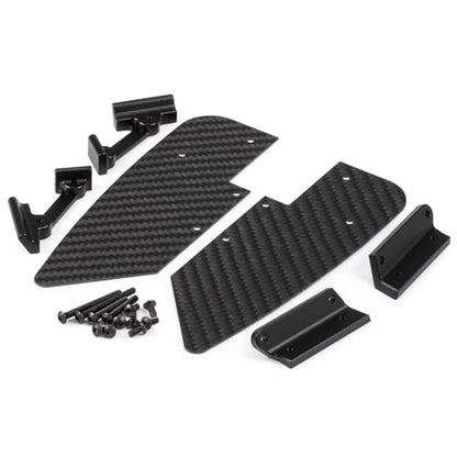 1/10 Carbon LCG Chassis Kit with Molded Bed Sliders Delrin Skid Plate Dual Servo Mount for SCX10 AR44 AR45 Capra F9 TRX4 Axle Gspeed V4 Chassis GS-FS Chassis G-Shot Chassis (Sliders) - color: Sliders