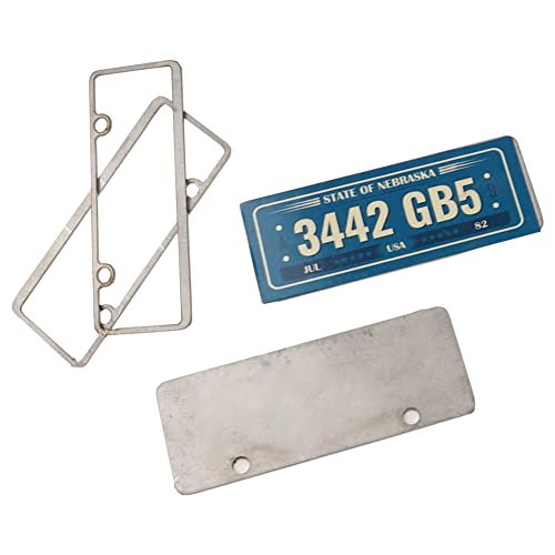 2PCS HIRCQOO Metal RC Car License Plate Decorations Accessories Compatible with Traxxas TRX-4 Tamiya CC01 Axial SCX10 D90 1/10 RC Crawler Car (3442GB5) - style: 3442GB5