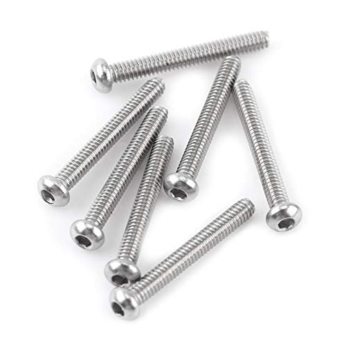 230pcs M2 Stainless Steel Hex Socket Screws boulon argent 2 mm SS304 Hex Socket Button Head Screws Bolts and Nuts Assortment Kit, for Home and Office Appliance, Machinery Przemysł i nauka