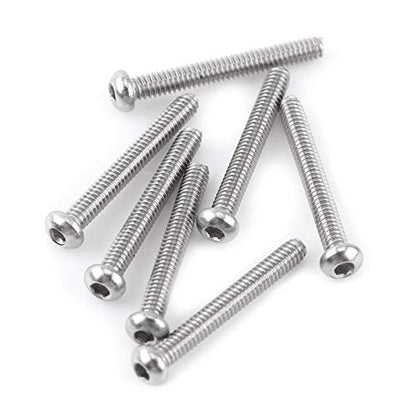 230pcs M2 Stainless Steel Hex Socket Screws boulon argent 2 mm SS304 Hex Socket Button Head Screws Bolts and Nuts Assortment Kit, for Home and Office Appliance, Machinery Przemysł i nauka