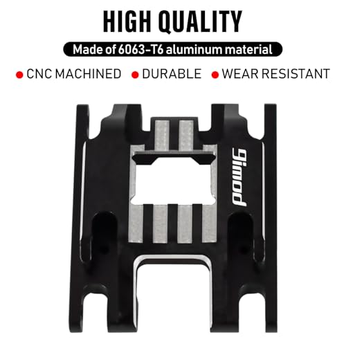 Aluminum Skid Plate Transmission Mount CNC Upgrade for TRX4M 1/18 RC Crawler - color: Black
