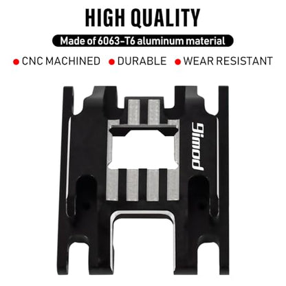 Aluminum Skid Plate Transmission Mount CNC Upgrade for TRX4M 1/18 RC Crawler - color: Black