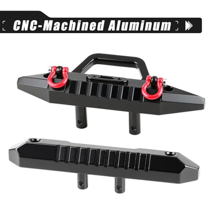 RC Aluminum Front & Rear Bumper Set for Redcat Ascent-18 Upgrades | Aluminum Front and Rear Bumpers for 1/18 RC Crawler Ascent-18