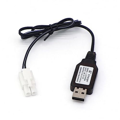 7.2V 2400mAh Ni-MH Battery with Tamiya Connector for RC Car Remote Toy | Electric Toy Truck, Construction-Dumper Remote Control, AA Battery, USB Charging Cable, KET Tamiya Connector, Fits RC dumper