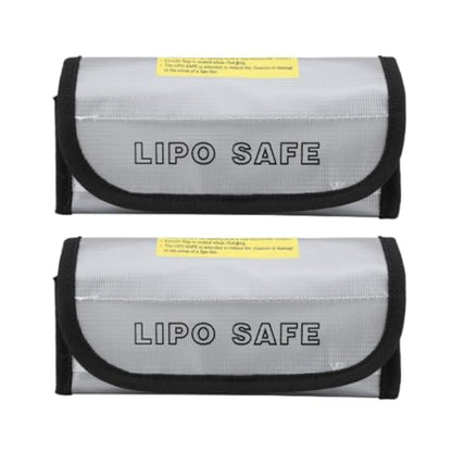 2PCS Lipo Battery Bag, Lipo Bag Fireproof Lipo Battery Fireproof Explosion Proof Bag Battery Storage Carrying Bag Charging Protection Bag