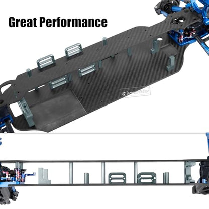 Carbon Fiber Chassis Upgrades Part for 1/10 F0rd F15O Rapt0r R 101076-4,RC Chassis Protect Armor Skid Plate Guard,Titanium - color: Titanium(1set)