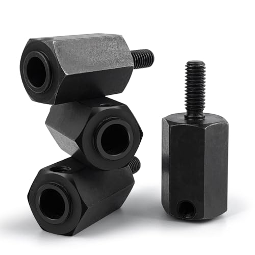 MORLORDY 4Pcs Steel RC Wheel Hex Hubs +20mm Extenders Counterweight Hex Adapters for 1/6 RC Rock Crawler Axial SCX6 AXI05000 Upgrade Part