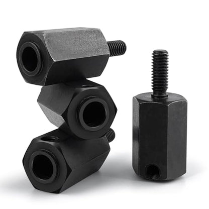 MORLORDY 4Pcs Steel RC Wheel Hex Hubs +20mm Extenders Counterweight Hex Adapters for 1/6 RC Rock Crawler Axial SCX6 AXI05000 Upgrade Part