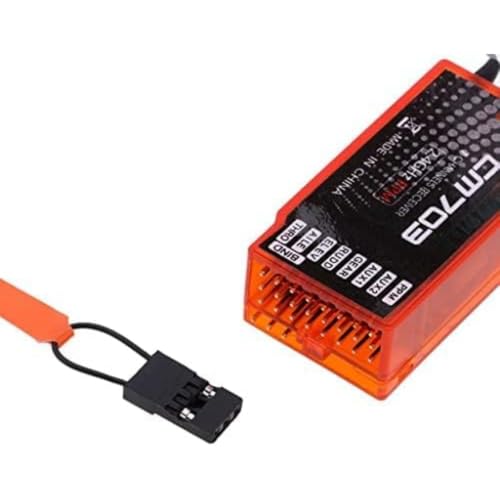 Orange CM703 7CH DSMX Compatible Receiver– 2.4GHz 7-Channel RC Receiver with PPM/PWM Output, Enhanced Anti-Interference, for Spektrum/JR Transmitters