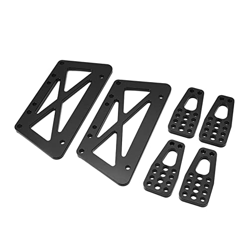 GLOGLOW Alloy Chassis Lift Plate Set, Aluminum, Strong and Sturdy for Climbing Cars, Easy Installation for Axial SCX10 1/10 RC (Black)