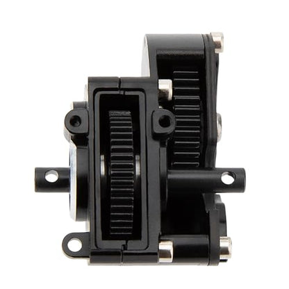 MEUS Racing SCX24 Transmission Aluminum Complete Gearbox for 1/24 Axial SCX24 RC Crawler (Brushless, Black)