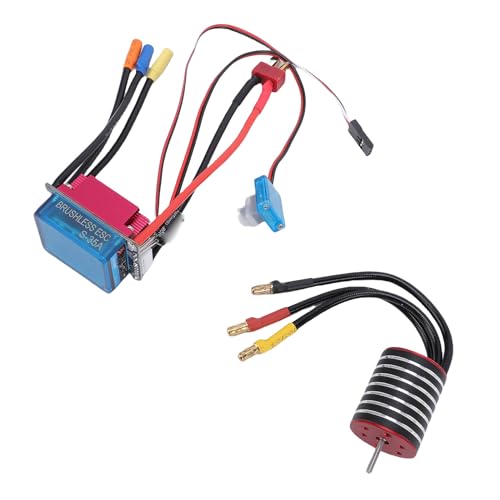 7200Kv Sensored Brushless Motor Combo | 35A ESC High for 1/18 1/16 1/14 RC Racing Car CNC Aluminum (6300KV) - size: 6300KV
