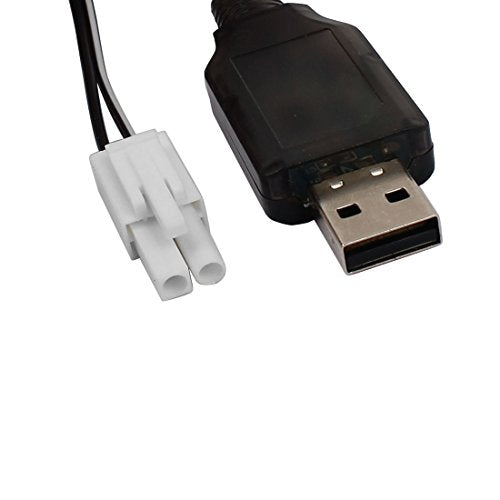 uxcell EL-2P Reverse USB Charging Cable for RC Car 7.2V 250mA Ni-MH Ni-CD Battery