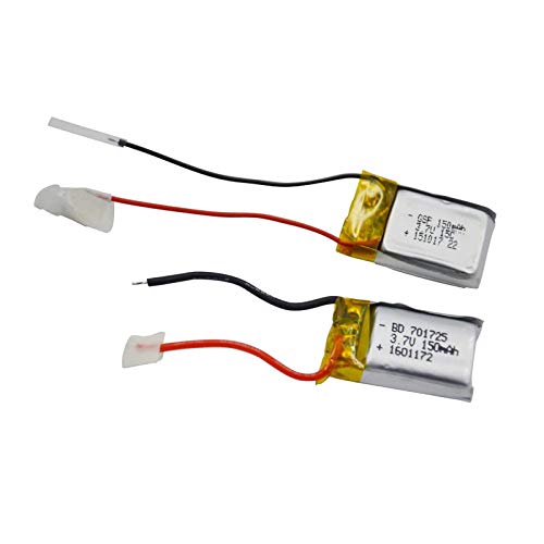 Blomiky 2-Pack 3.7 Volt - 150mAh Li-Poly Pack Replacement for S yma S107 / S107G Helicopter Some Mini RC Cars / S107G Battery 2