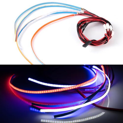 1/10 Slash 2WD RC Car Full Car Front & Rear LED Light Spotlight Kit | Light Bar Roof Lamp LED Headlight Taillights Set compatible with 1/10 Traxxa Slash 2WD Hoss Rustler VXL Stampede RC Truck