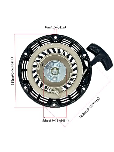 YAMAKATO 212 196 224 208 cc Recoil Pull Start Assembly w/Pulley Cup for Predator Champion Coleman Honda Westinghouse Firman Ryobi Simpson 5.5 6.5 hp Small Engines etc.
